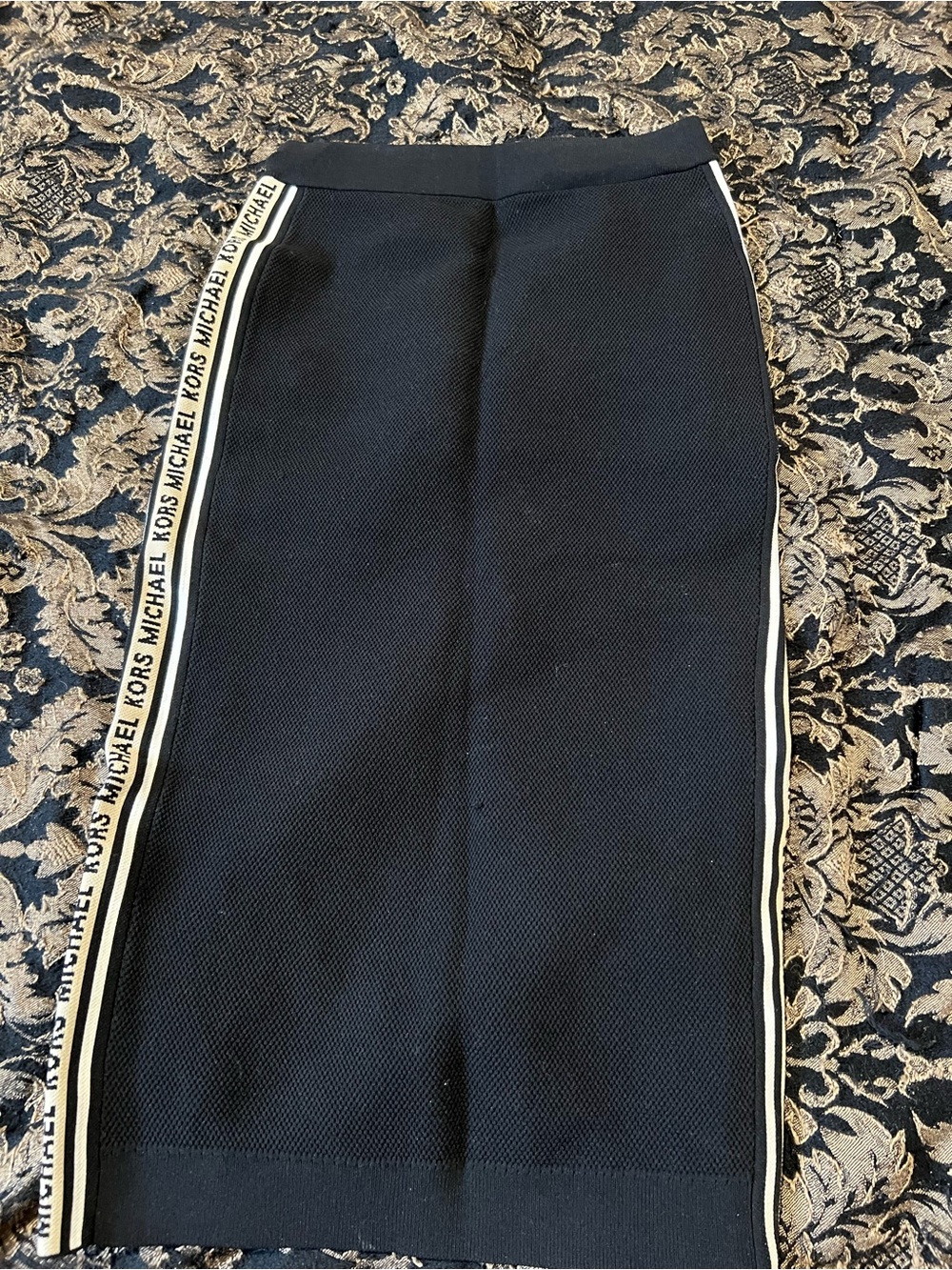 Michael Kors Black Stretch Pencil Skirt